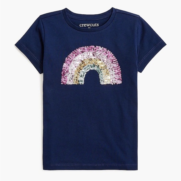 J crew Girls' sequin rainbow tee - Picture 1 of 2